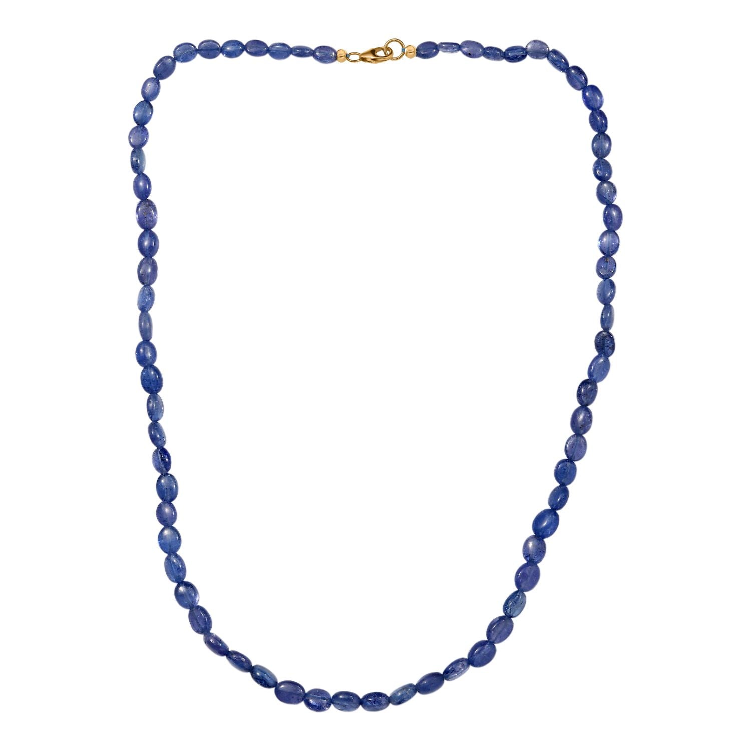 AAA Tansanit Halskette ca. 45 cm 585 Gold ca. 78,00 ct.