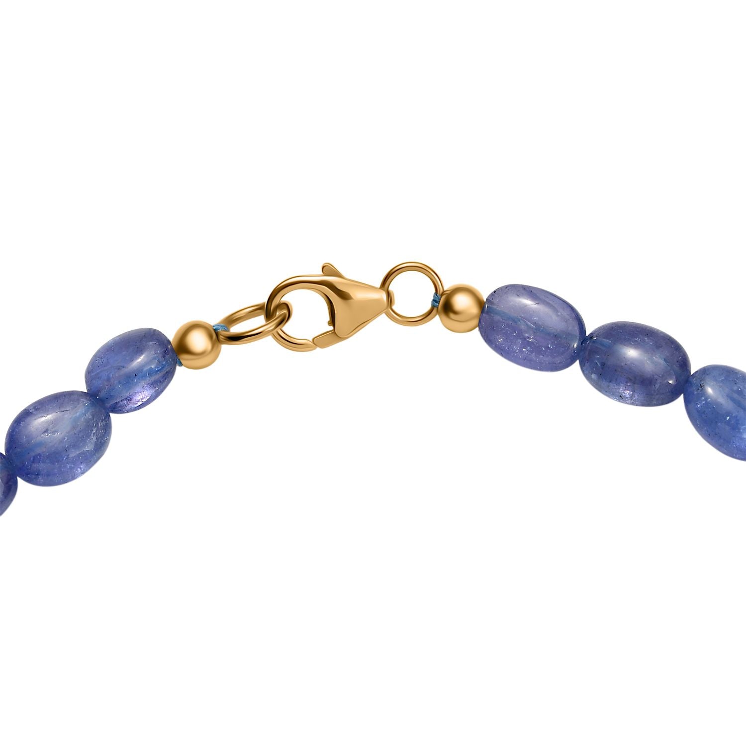 AAA Tansanit Armband ca. 19 cm 585 Gold ca. 37,00 ct.