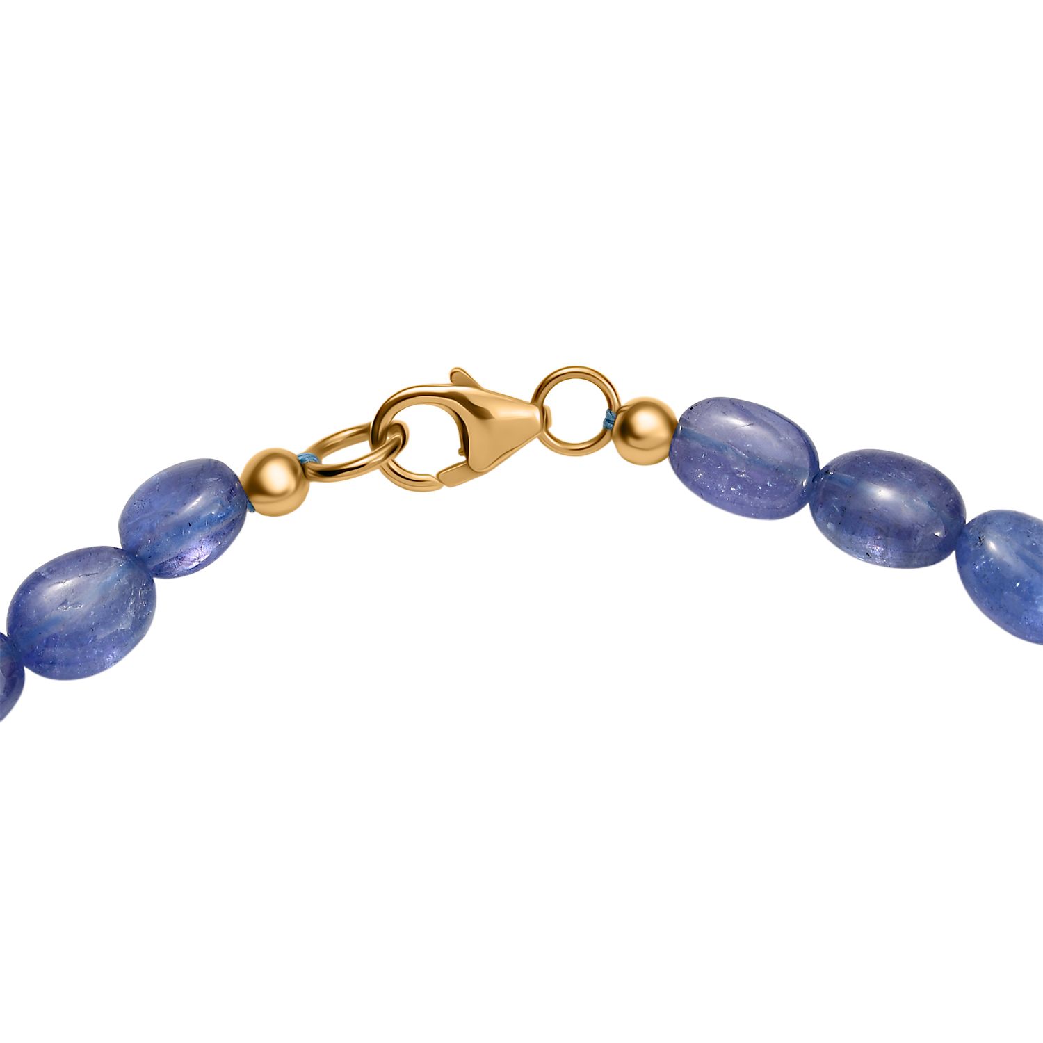 AAA Tansanit Armband ca. 19 cm 585 Gold ca. 37,00 ct.