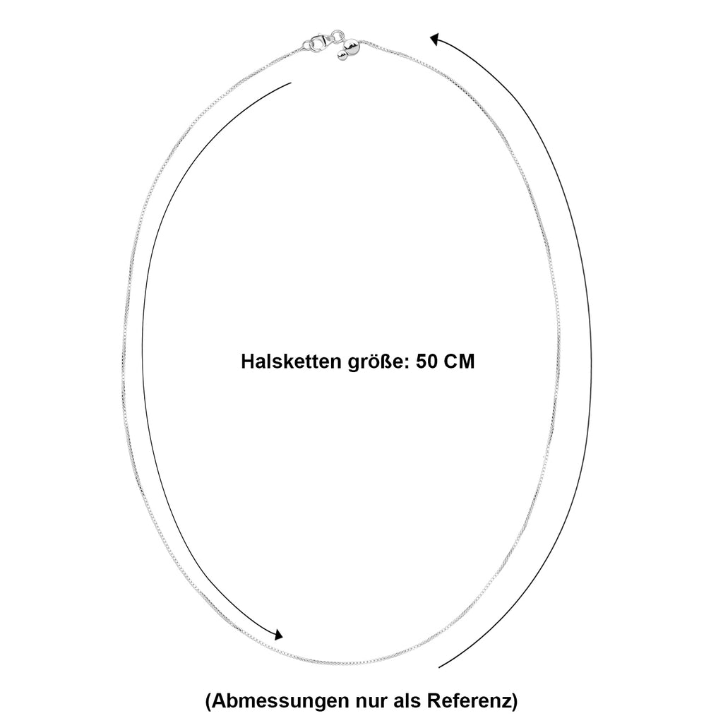 925 Silber Box Halskette ca. 50 cm ca. 2,15g