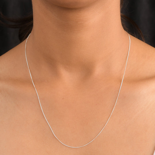 BANGKOK CLOSE OUT - Kordelkette, 925 Silber, ca. 50 cm ca. 2,15g