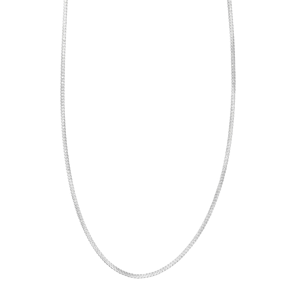 925 Silber Curb Halskette ca. 50 cm ca. 2,15g
