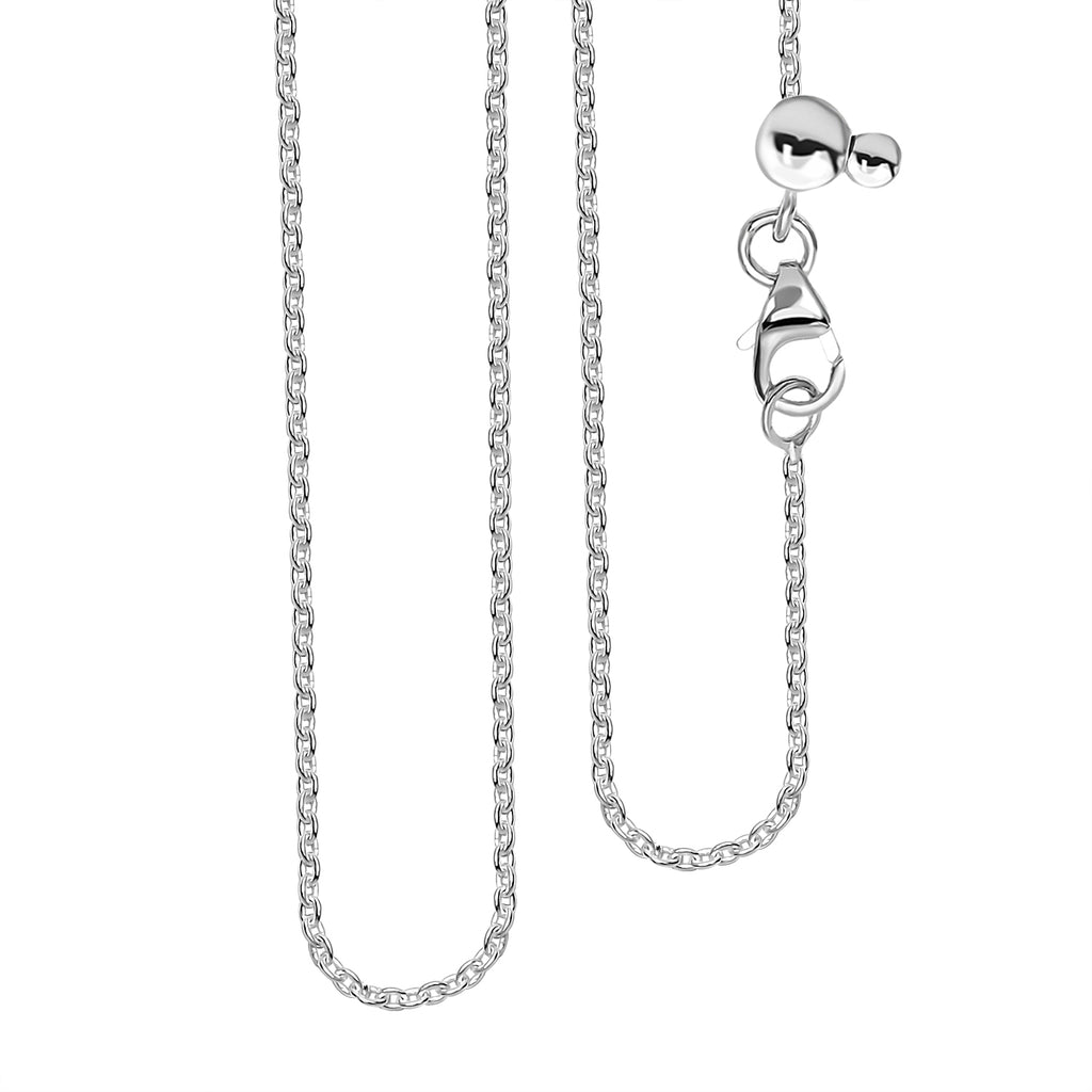 925 Silber Cable Chain Halskette ca. 50 cm ca. 2,15g
