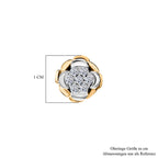 LUXURIANT DIAMOND - Lab Grown Diamant SI-GH Ohrringe 925 Silber Rhodiniert und 750 Gelbgold Vermeil ca. 0.25 ct