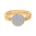 LUXURIANT DIAMOND - Lab Grown Diamant SI-GH Ring 925 Silber 750 Gelbgold Vermeil (Größe 17.00) ca. 0,50 ct