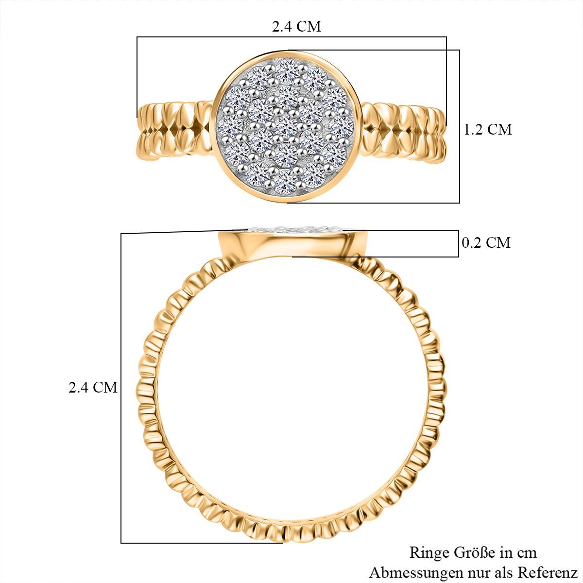750 Gelbgold Vermeil