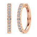 LUXURIANT DIAMOND - Lab Grown Diamant SI-GH Ohrringe 925 Silber 750 Roségold Vermeil ca. 0.50 ct
