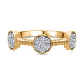 LUXURIANT DIAMOND - Lab Grown Diamant SI-GH Ring 925 Silber 750 Gelbgold Vermeil (Größe 17.00) ca. 0.50 ct