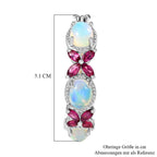 Petals of Dawn - D joy Natürlicher, äthiopischer Welo Opal, Rhodolith Granat Ohrringe 925 Silber rhodiniert ca. 5,06 ct.