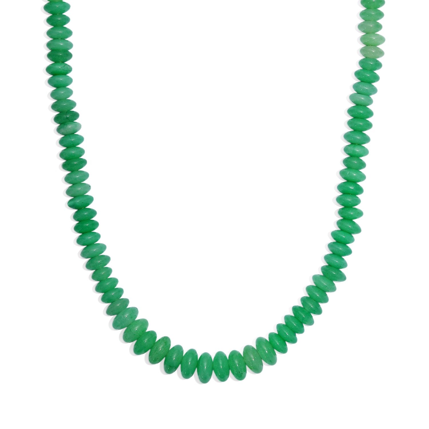 Grüner Aventurin Halskette ca. 45 cm Edelstahl ca. 220.00 ct
