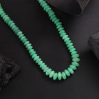 Grüner Aventurin Halskette ca. 45 cm Edelstahl ca. 220.00 ct