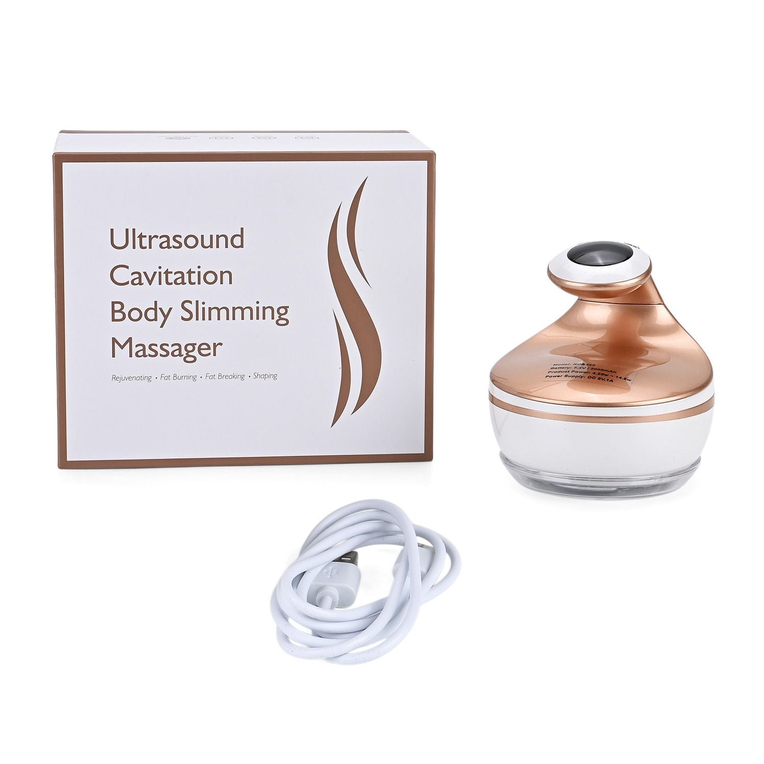 BEAULUXE - Ultraschall-Kavitations-Massager zur Körperformung, Weißgold