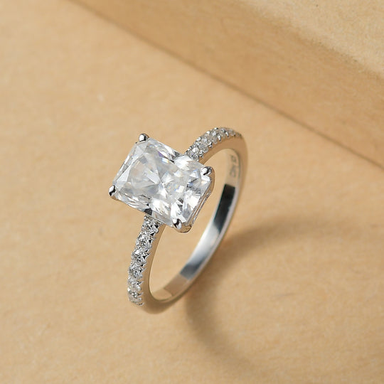 D joy Moissanit Ring 925 Silber rhodiniert (Größe 19.00) ca. 2.67 ct
