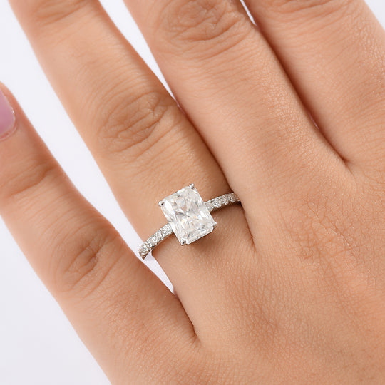 D joy Moissanit Ring 925 Silber rhodiniert (Größe 19.00) ca. 2.67 ct