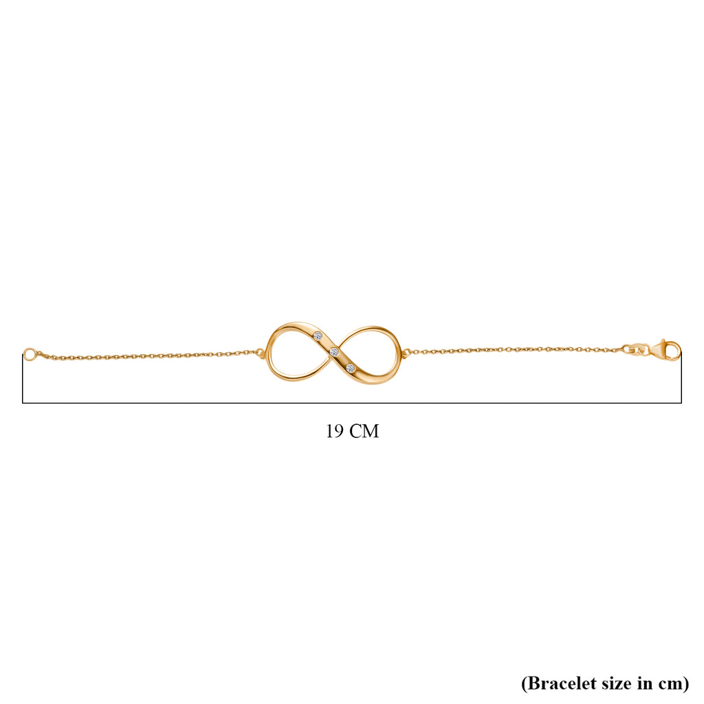LUXURIANT DIAMOND - Lab Grown Diamant SI-GH Armband ca. 19 cm 925 Silber 750 Gelbgold vermeil ca. 0.15 ct