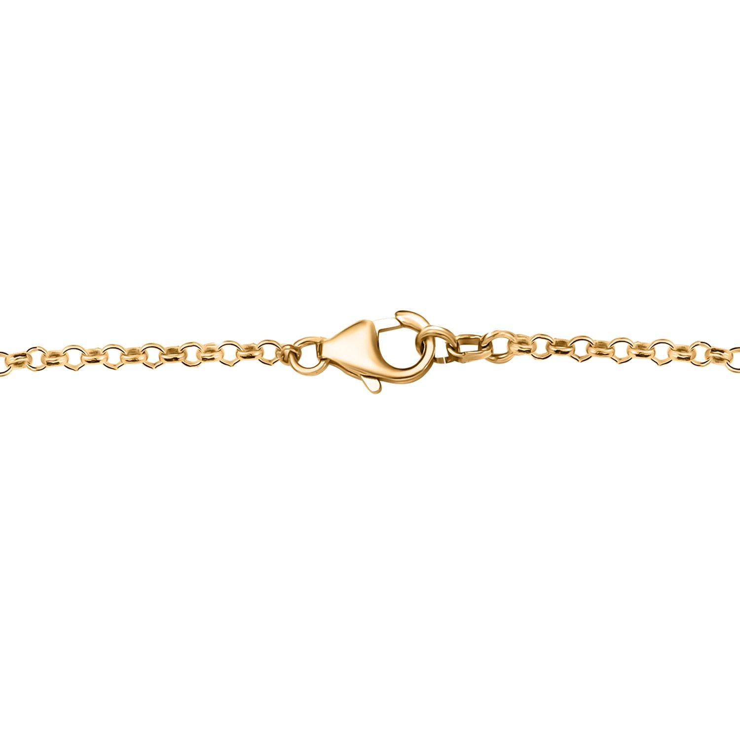 EVER TRUE - Skript Stein Halskette ca. 45 cm, Nickelfreies Messing goldfarben, ca. 58.79 ct