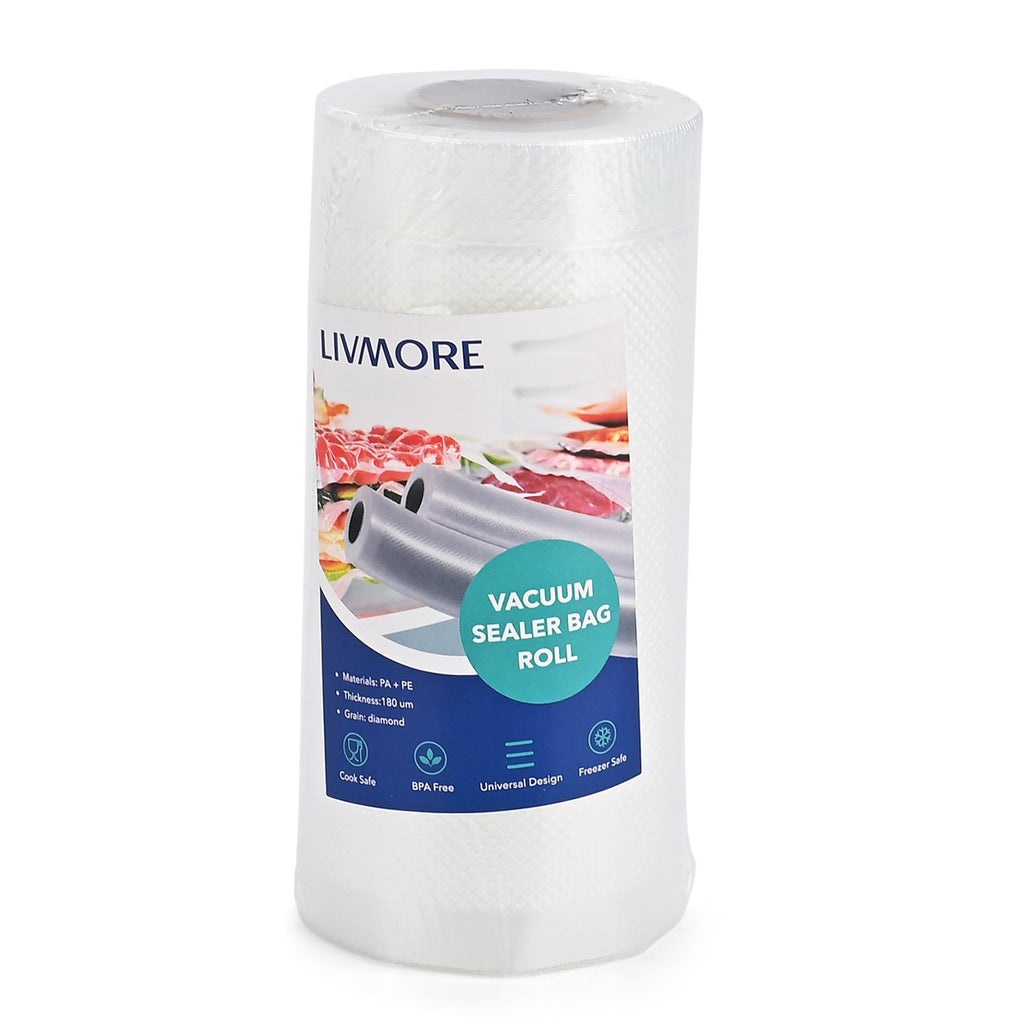 Homesmart  - Set aus 3 Vakuum-Rollenbeuteln, zuschneidbar, Größen 20x500 cm, 15x500 cm, 12x500 cm