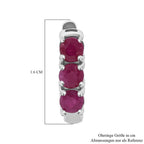 Burmesischer-Rubin Ohrringe 925 Silber rhodiniert ca. 1.44 ct