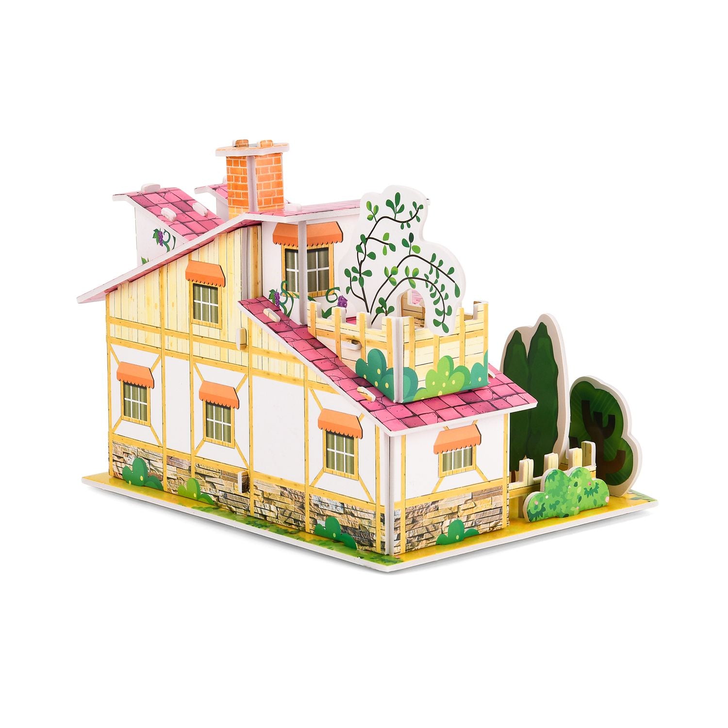 DIY 3D Set Haus zum Basteln und Dekorieren, 18x17x15 cm