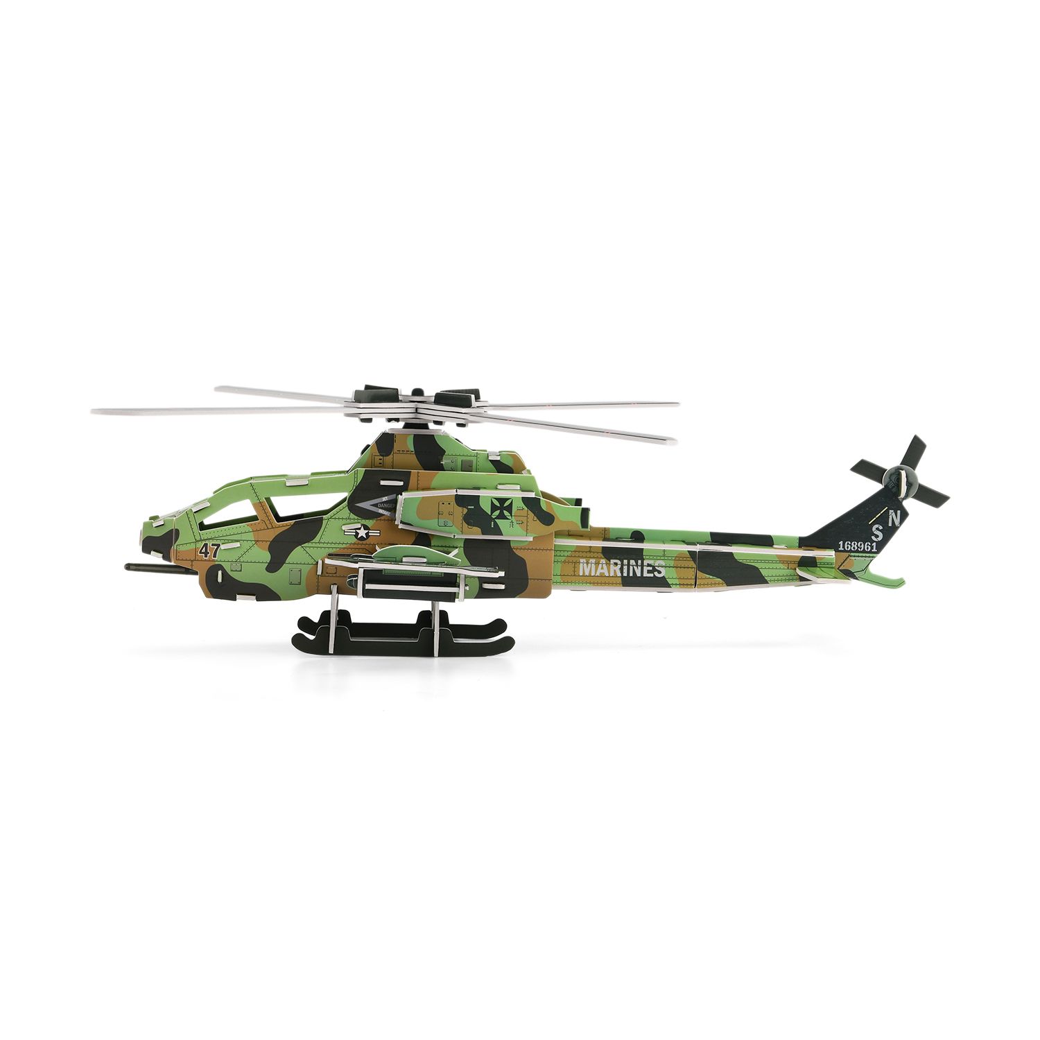DIY 3D Set Hubschrauber zum Basteln und Dekorieren, 48x38x14 cm