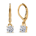 LUXURIANT SGL zertifizierte VS-GH Labor Rund-Diamant Ohrringe, 925 Silber 750 Gelbgold Vermeil  - 1 ct.