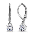 LUXURIANT SGL zertifizierte VS-GH Labor Rund-Diamant Ohrringe, 925 Silber rhodiniert - 1 ct.