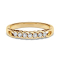 LUXURIANT DIAMOND - Lab Grown Diamant SI-GH Ring 925 Silber Gelbgold Vermeil (Größe 17.00) ca. 0,33 ct