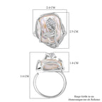 Weiße Süßwasser Perle, Weißer Zirkonia Ring Nickelfreies Messing Flexibles cm