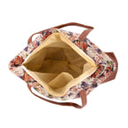 Schultertasche mit Blumenprint, ca. 35.5 x 12 x 36 cm, Mehrfarbig
