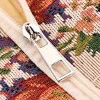 Schultertasche mit Blumenprint, ca. 35.5 x 12 x 36 cm, Mehrfarbig