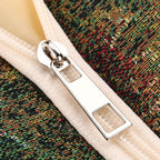 Schultertasche mit Blumenmuster, ca. 35.5 x 12 x 36 cm, Beige