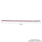 Natürlicher burmesischer Rubin Armband ca. 19 cm 925 Silber rhodiniert ca. 9.16 ct