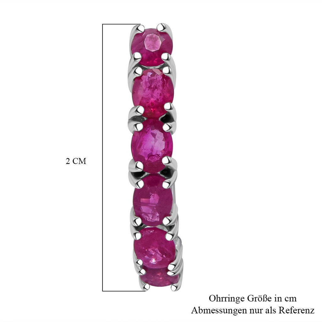 Burma-Rubin  Ohrringe 925 Silber rhodiniert ca. 2.50 ct