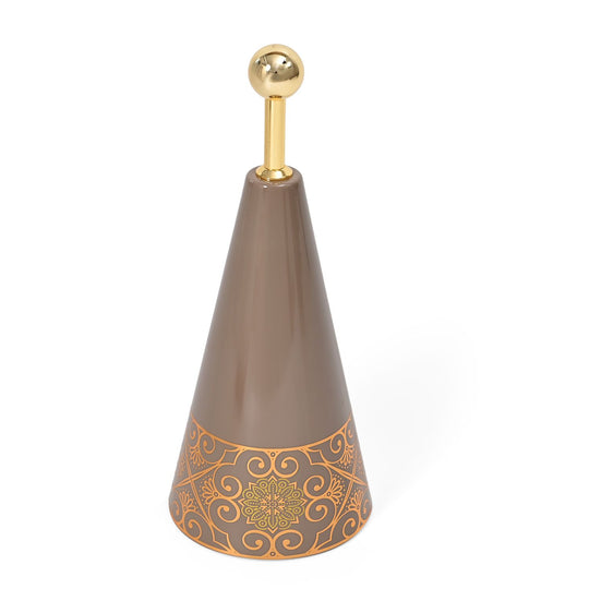 LIVMORE Kabellose Tischlampe mit Touch-Steuerung, Magnetdesign, Orientalisches Muster, 23x31 cm, Braun