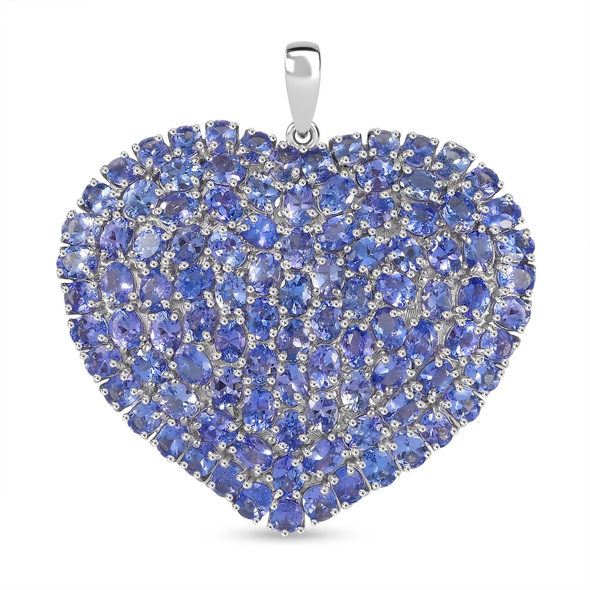 Tansanit Anhänger 925 Silber rhodiniert ca. 19.28 ct