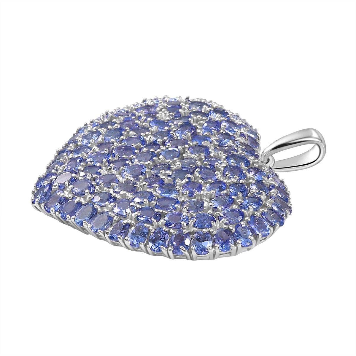Tansanit Anhänger 925 Silber rhodiniert ca. 19.28 ct