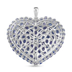 Tansanit Anhänger 925 Silber rhodiniert ca. 19.28 ct