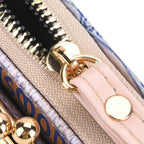 2-in-1-Geldbörse mit Gismonda-Motiv, 11x5x8 cm, Beige