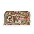 Langportemonnaie, RFID-Schutz, 19x4x9cm, Grün Multicolor, Alphonse-Mucha-Motiv.