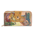 Langbörse mit Alphonse-Mucha-Motiv, 19x4x9 cm, Gelb