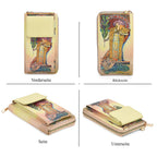 MUSEUM COLLECTION - Crossbody-Bag, Gismonda Alphonso Mucha, RFID-Schutz, Größe 20x11x2 cm, Beige-Gelb