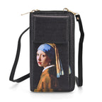 MUSEUM COLLECTION - Crossbody-Bag mit Mädchen mit dem Perlenohrring Vermeer, Größe 20x11x2 cm, Schwarz