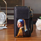 MUSEUM COLLECTION - Crossbody-Bag mit Mädchen mit dem Perlenohrring Vermeer, Größe 20x11x2 cm, Schwarz