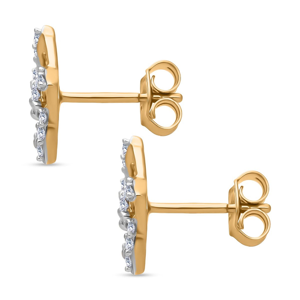 LUXURIANT DIAMOND - Lab Grown Diamant SI-GH SGL zertifiziert Ohrringe 925 Silber 750 Gelbgold Vermeil ca. 0.33 ct