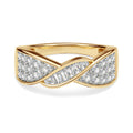 LUXURIANT DIAMOND - Lab Grown Diamant SI-GH SGL zertifiziert Ring, 925 Silber 750 Gelbgold Vermeil (Größe 17.00) ca. 1,00 ct