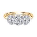 LUXURIANT DIAMOND - Lab Grown Diamant SI-GH SGL zertifiziert Ring 925 Silber 750 Gelbgold Vermeil (Größe 17.00) ca. 1,00 ct