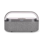 Tragbarer Bluetooth-Lautsprecher und Aufladegerät mit Regenbogen LED Licht, 15W, 235x93x113 mm, Grau
