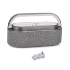 Tragbarer Bluetooth-Lautsprecher und Aufladegerät mit Regenbogen LED Licht, 15W, 235x93x113 mm, Grau