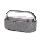 Tragbarer Bluetooth-Lautsprecher und Aufladegerät mit Regenbogen LED Licht, 15W, 235x93x113 mm, Grau