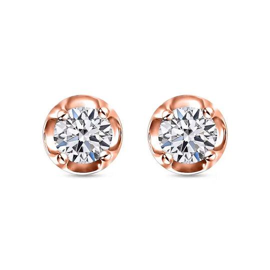 LUXURIANT DIAMOND - Lab Grown Diamant I2 Ohrringe 925 Silber 750 Gelbgold Vermeilca. 0.20 ct